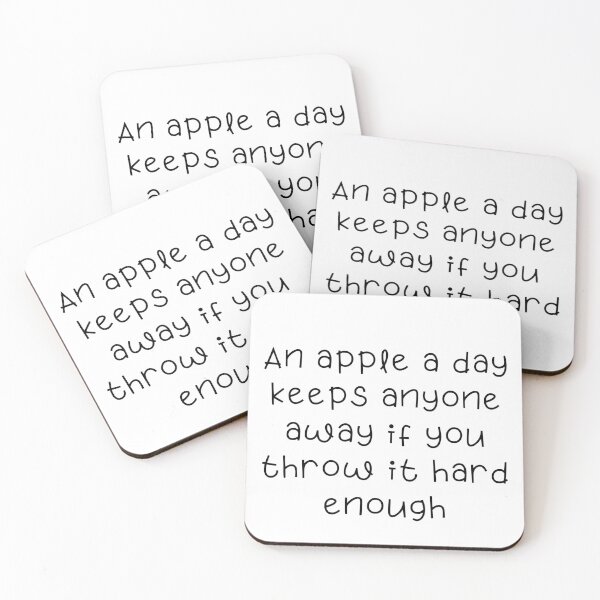 Item preview, An apple a day keeps anyone away if you throw it hard enough designed and sold by Lulus-H-art.