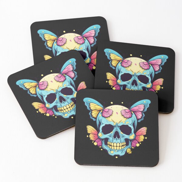 Item preview, Rainbow Butterfly Skull Tattoo designed and sold by Goku Creations.