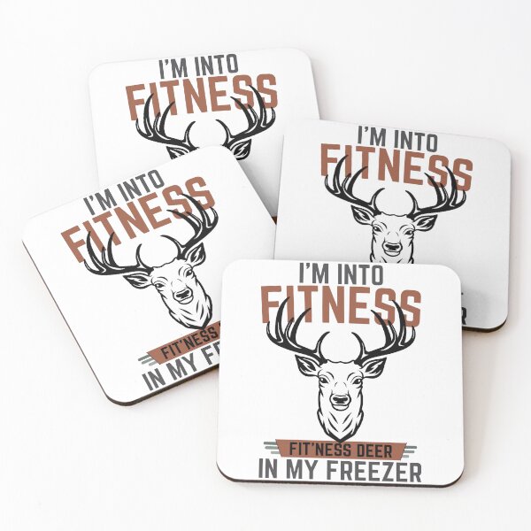 Item preview, Funny I'm Into Fitness Fit'ness Deer In My Freezer Hunter Sticker designed and sold by HTDesign69.