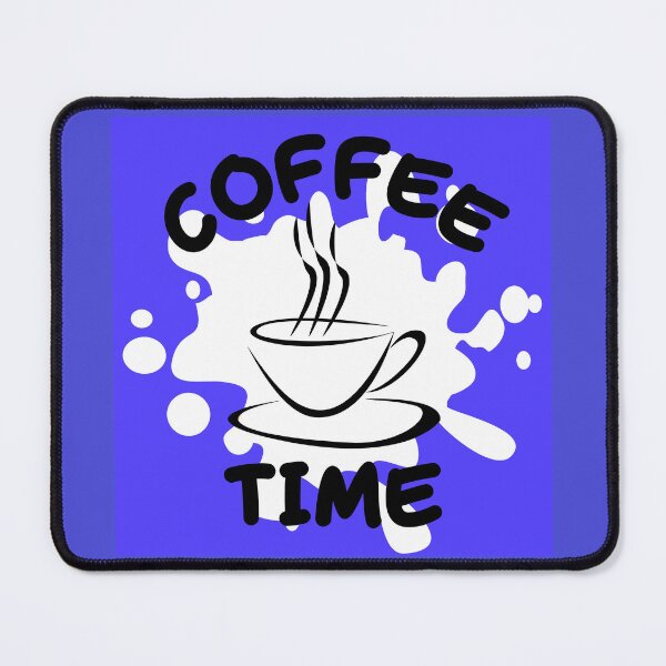 Item preview, Coffe Time with blue background designed and sold by OmikronStore.