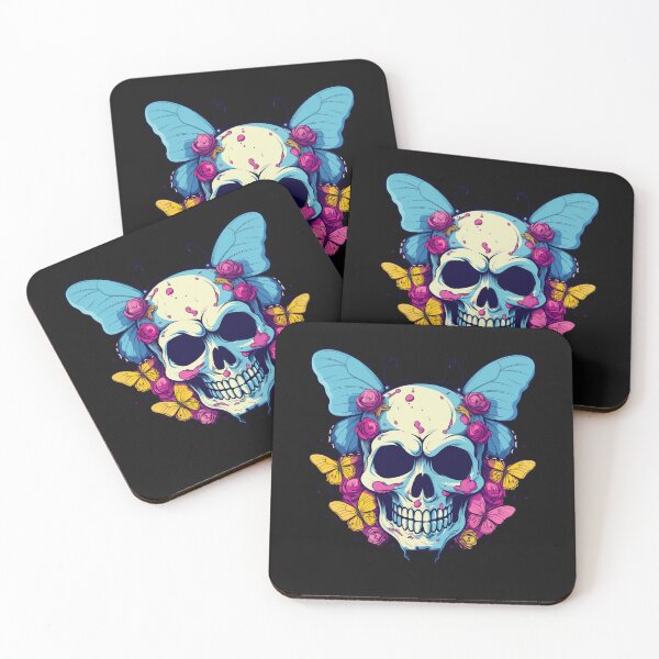 Item preview, Rainbow Butterfly Skull Tattoo designed and sold by Goku Creations.