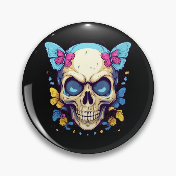 Item preview, Tatuaje De Calavera De Mariposa Arcoiris designed and sold by Goku Creations.