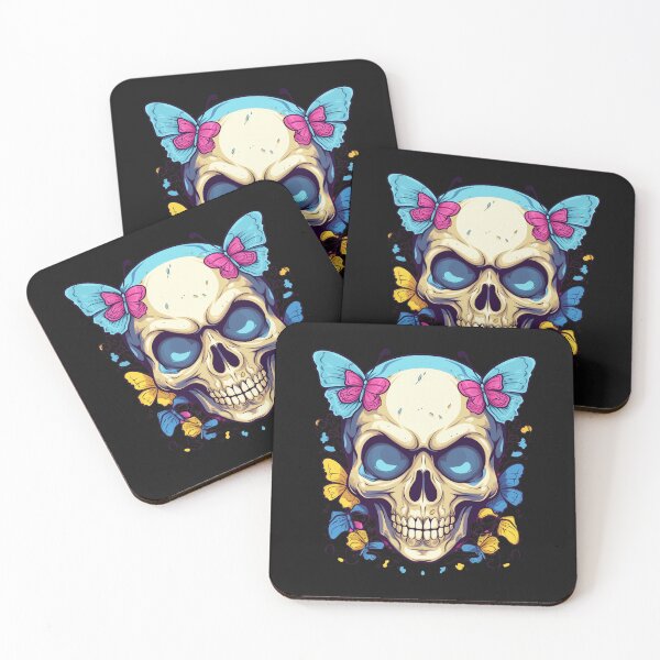 Item preview, Rainbow Butterfly Skull Tattoo designed and sold by Goku Creations.