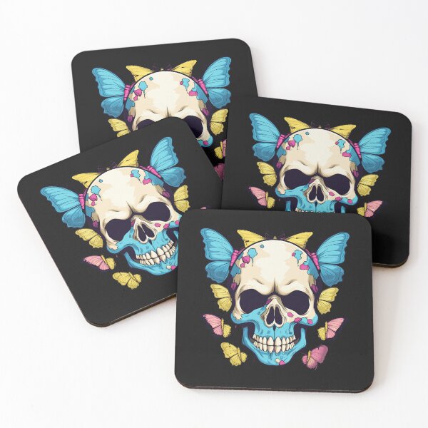 Item preview, Rainbow Butterfly Skull Tattoo designed and sold by Goku Creations.