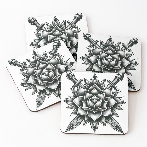 Artikelvorschau, Dolche und saftiges Flash-Tattoo-Kunstdesign entworfen und verkauft von BrianSaysDesign.