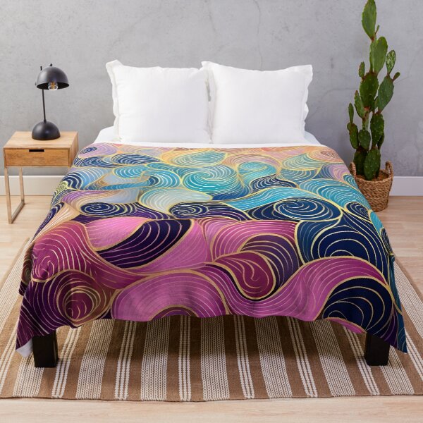 Item preview, purple, blue and pink wallpaper with bronze highlights designed and sold by dcrc.