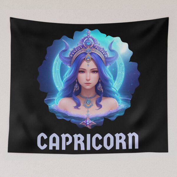 Aperçu de l'œuvre Déesse Anime du zodiaque Capricorne créée et vendue par Hellofriendco.