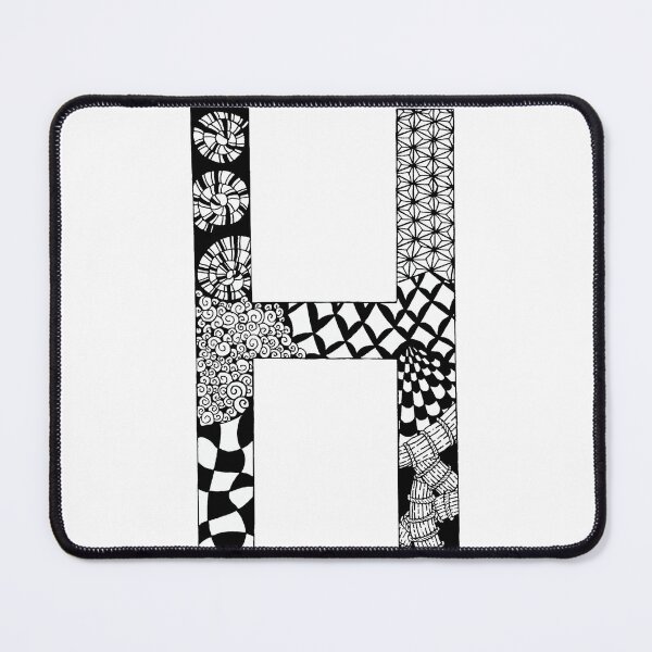 Item preview, Letter H Zentangle designed and sold by SavannaHandmade.
