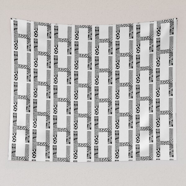 Item preview, Letter H Zentangle designed and sold by SavannaHandmade.