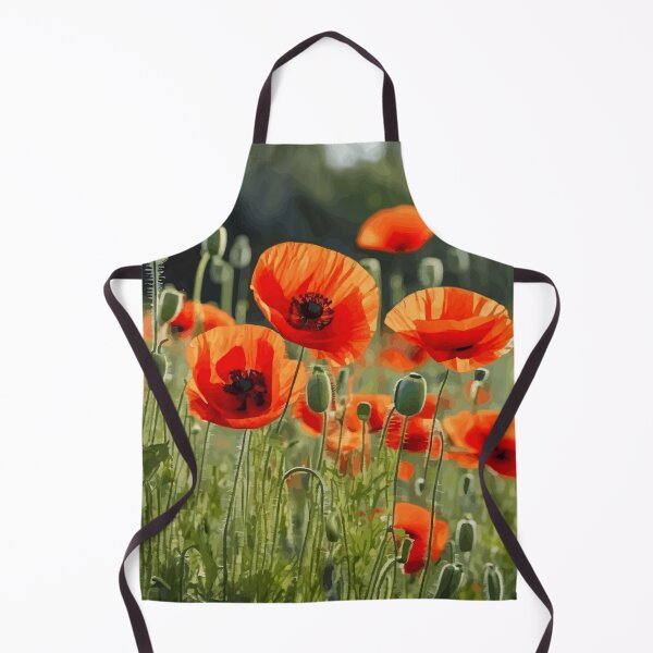 Item preview, Red Poppy Garden Floral Landscape designed and sold by Vicky Brago-Mitchell®.