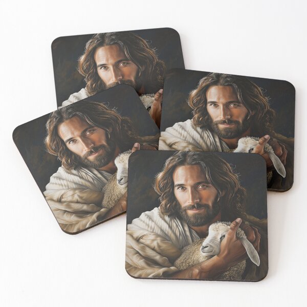Item preview,  Jesús y el Cordero - 'Dios nos cuida como un pastor amoroso cuida de sus ovejas'. designed and sold by ai1art.