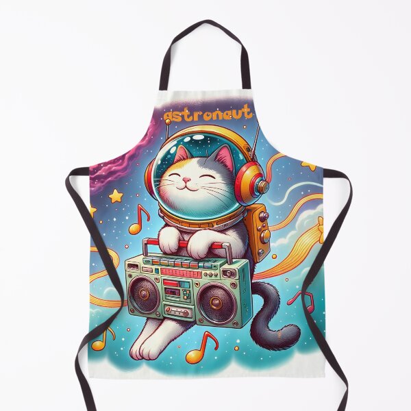 Item preview, Cosmic Beats Cat Astronaut designed and sold by inkArtistryfine.