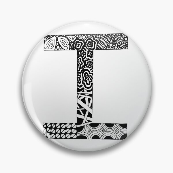 Item preview, Letter I zentangle designed and sold by SavannaHandmade.