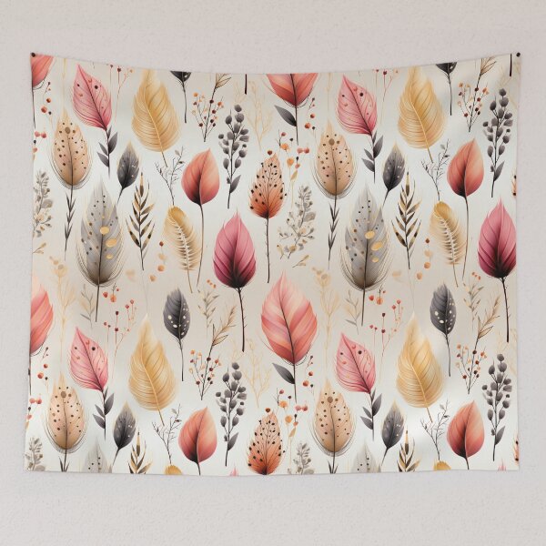 Item preview, Bohemian pattern incorporating bird feathers and dream designed and sold by cozycrafts3.