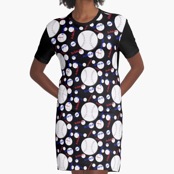 Go Cubs Go! Baseball Graphic T-Shirt Dress