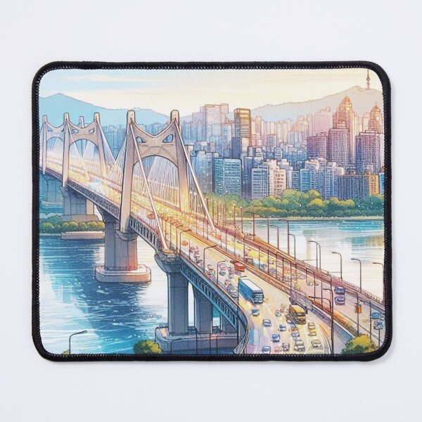 Item preview, Han River Bridge in Seoul. designed and sold by growing-mom.
