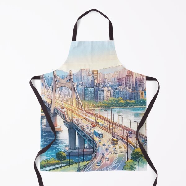 Item preview, Han River Bridge in Seoul. designed and sold by growing-mom.