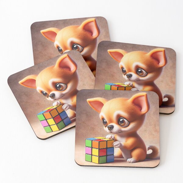 Item preview, Puzzle Master Pup: Canine Cube Challenge designed and sold by inkArtistryfine.