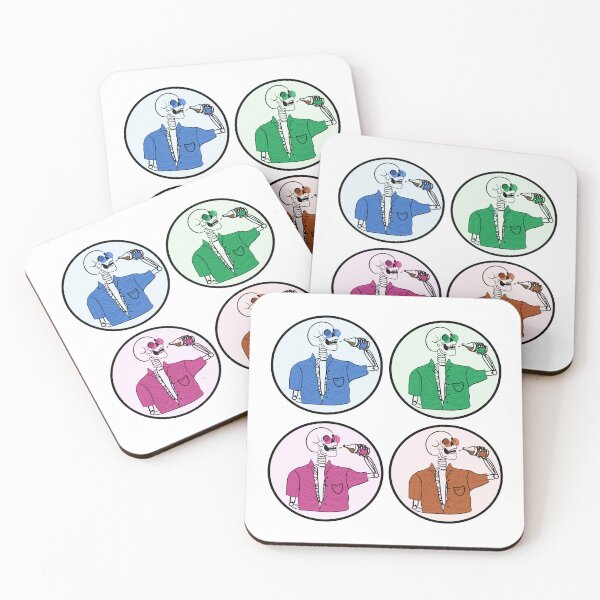 Item preview, Thirsty Skeletons Sticker Pack  designed and sold by spookdoodle.co.