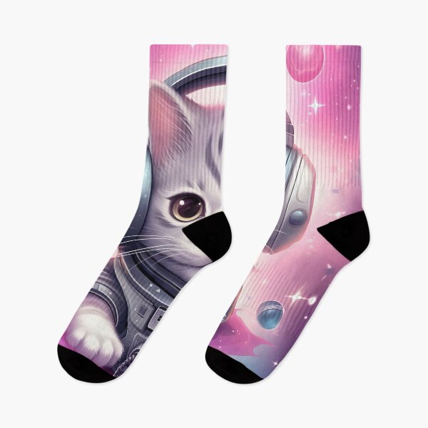 Item preview, Cosmic Whiskers: Astronaut Kitty Adventure designed and sold by inkArtistryfine.