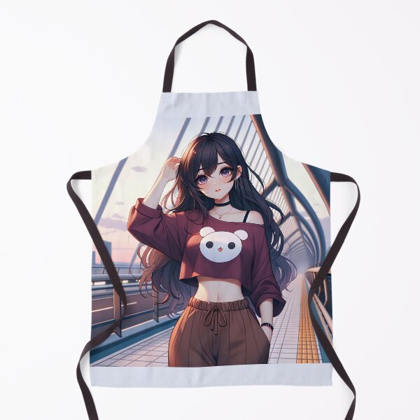 Item preview, Cute Anime Girl in Bridge Scene designed and sold by Talius Designs.