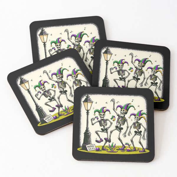 Item preview, Skeleton Mardi Gras Dance: Mardi Gras Skeleton Dance Fest designed and sold by MAPDDesigns.