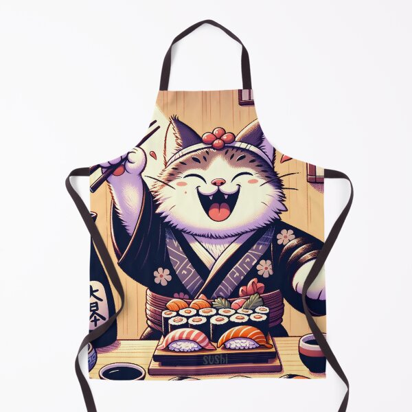 Item preview, Sushi Delight Happy Cat designed and sold by inkArtistryfine.