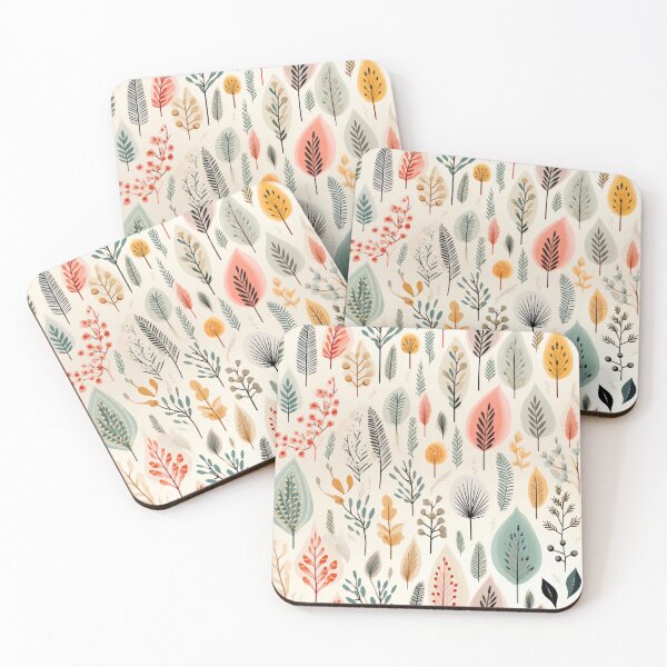 Item preview, Bohemian pattern incorporating a mix of earthy botanical elements designed and sold by cozycrafts3.