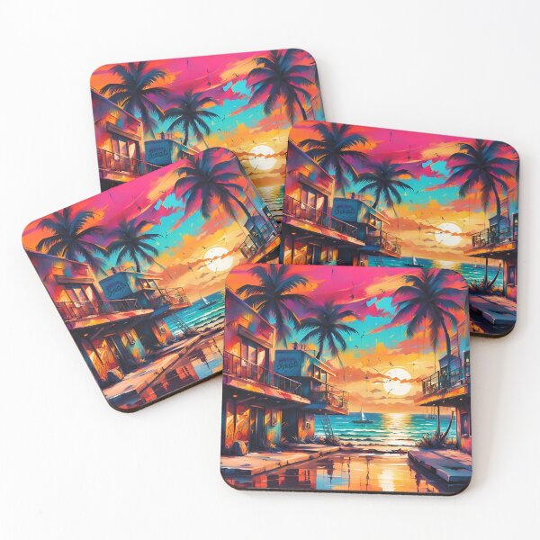 Item preview, Tropical Sunset Resort designed and sold by Talius Designs.