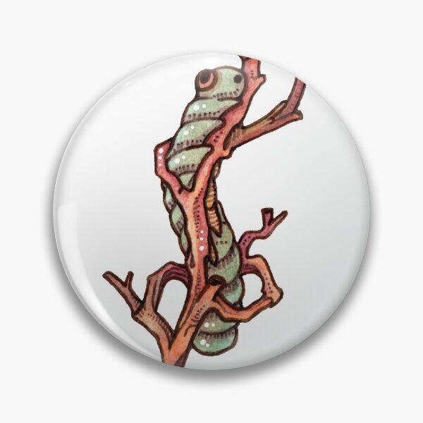 Item preview, the green caterpillar on the branch designed and sold by ETHER1997.