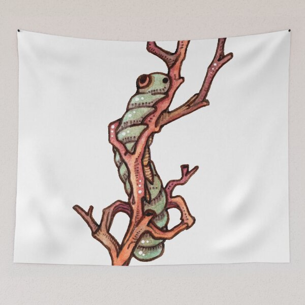 Item preview, the green caterpillar on the branch designed and sold by ETHER1997.