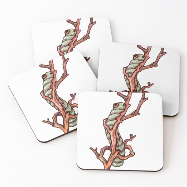 Item preview, the green caterpillar on the branch designed and sold by ETHER1997.