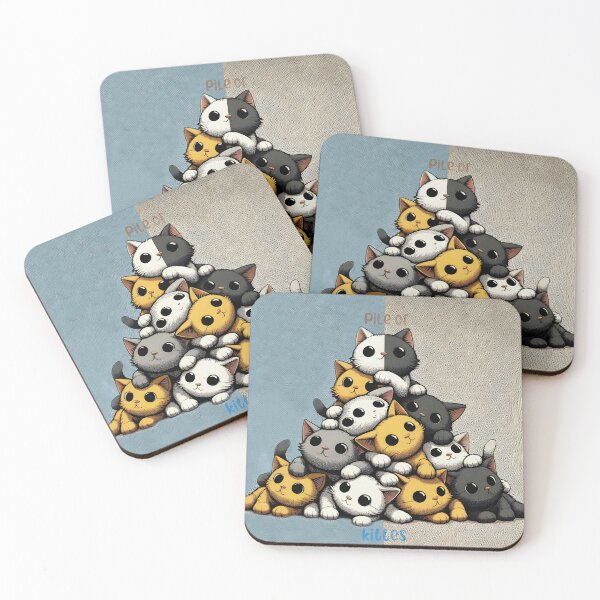 Item preview, Pile of Joy: Playful Kitten Cluster designed and sold by inkArtistryfine.