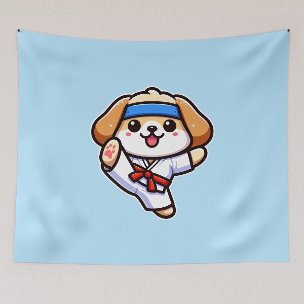 Item preview, Kawaii Cute Karate Dog 1 | Pets and Animals for Men and Women t-shirt designed and sold by panchiTWO.