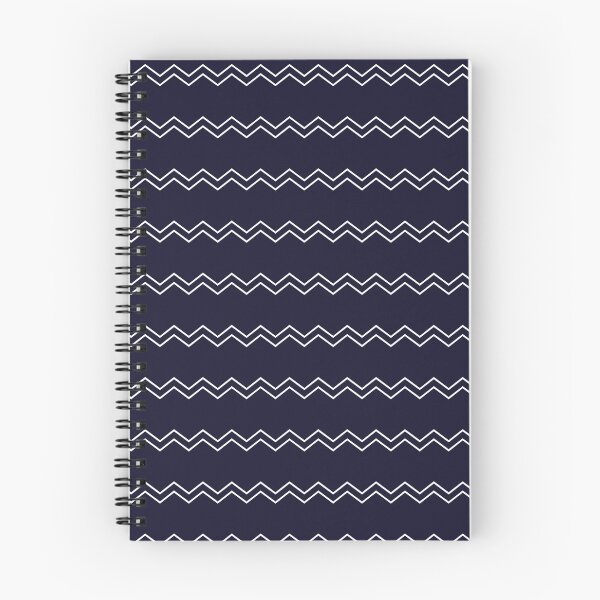 Item preview, White zigzag lines on dark blue designed and sold by Enika.