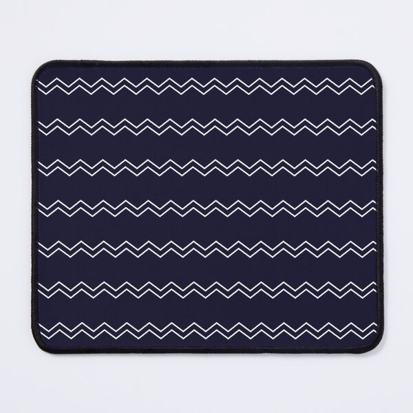 Item preview, White zigzag lines on dark blue designed and sold by Enika.