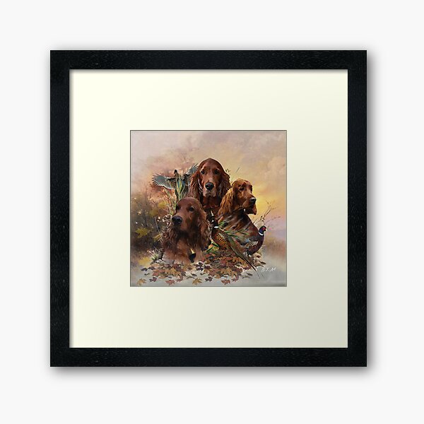 Item preview,  Irish Setters with Pheasants - Passion Hunt designed and sold by TammyHunterArt.