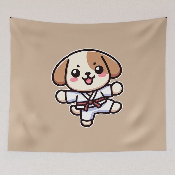 Item preview, Kawaii Cute Karate Dog 2 | Pets and Animals for Men and Women t-shirt designed and sold by panchiTWO.