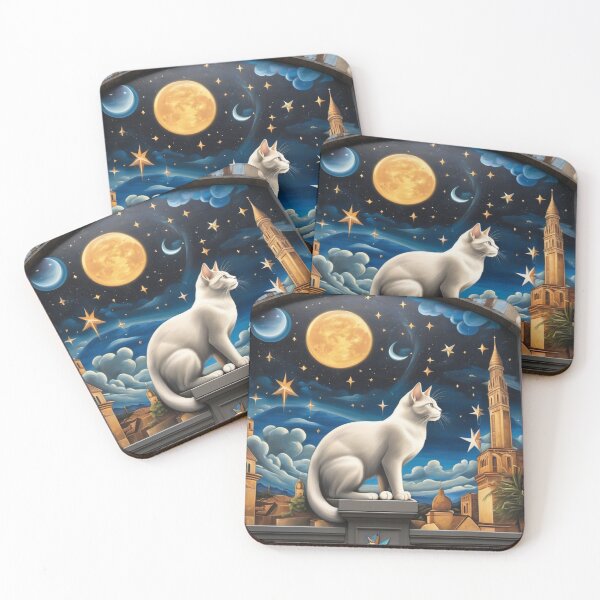 Item preview, a cat ornament gazing at the sky graffiti designed and sold by JangmiHorang.