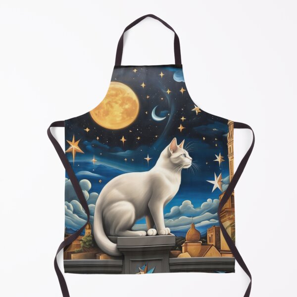 Item preview, a cat ornament gazing at the sky graffiti designed and sold by JangmiHorang.