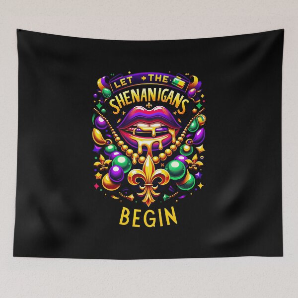 Item preview, Mardi Gras Mask Let The Shenanigans Begin  T-Shirt designed and sold by MAPDDesigns.