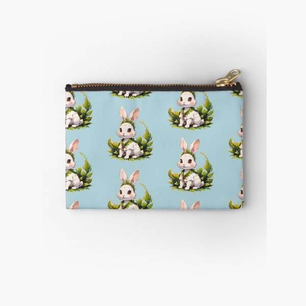 Item preview, "Whimsical Bunny Delight: Vector Design with Lively Green Leaves" designed and sold by ArtistKunal123.
