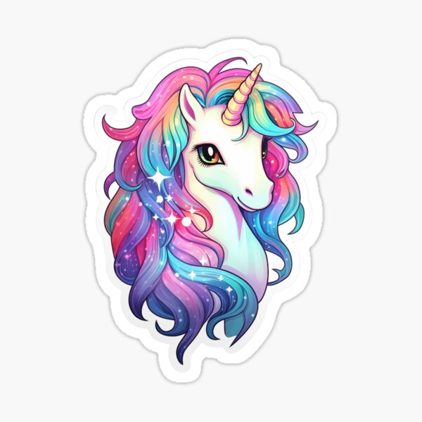 Kawaii Rainbow Star Unicorn - Selection 3 Sticker