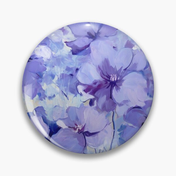 Item preview, Violet Bloom in early morning Light - Impressionist painting style designed and sold by HAL2501.