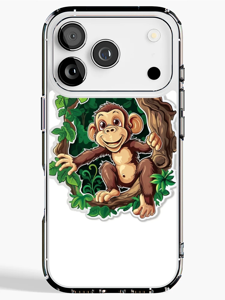 Thumbnail 1 of 5, iPhone Case, Fun monkey! designed and sold by Rxgrets.