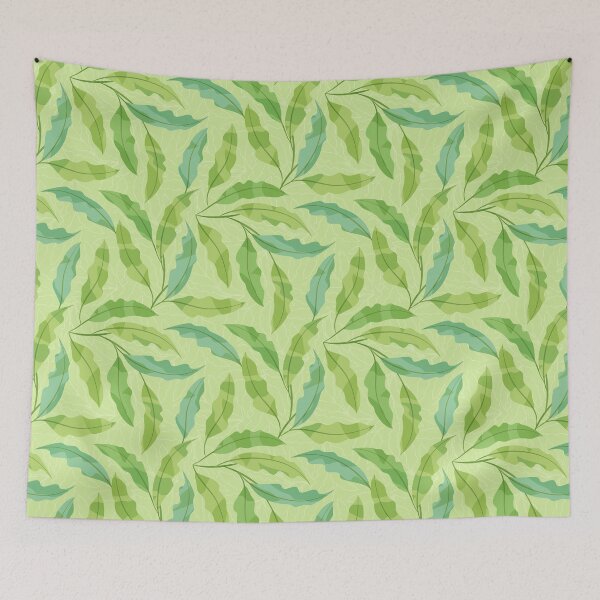 Item preview, Random Variegated Leaves on Pastel Green designed and sold by PaisleyMcNoodle.