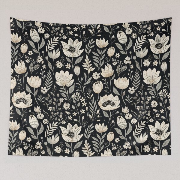 Item preview, Bohemian pattern incorporating bird feathers, botanicals and dream designed and sold by cozycrafts3.