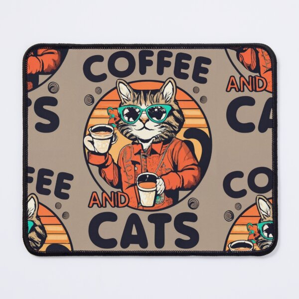 Item preview, vintage retro classic "coffe and cats" v12 designed and sold by FenwickDesign99.
