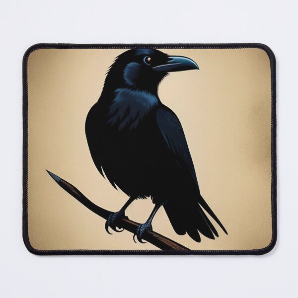 Item preview, "Majestic Raven: Retro-Style Illustration for Striking 8K Poster" designed and sold by Huycao211.