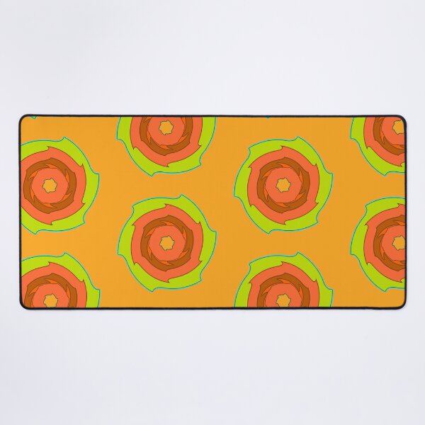 Item preview, Orange and Lime Green Whirling Circle designed and sold by KeksWorkroom.